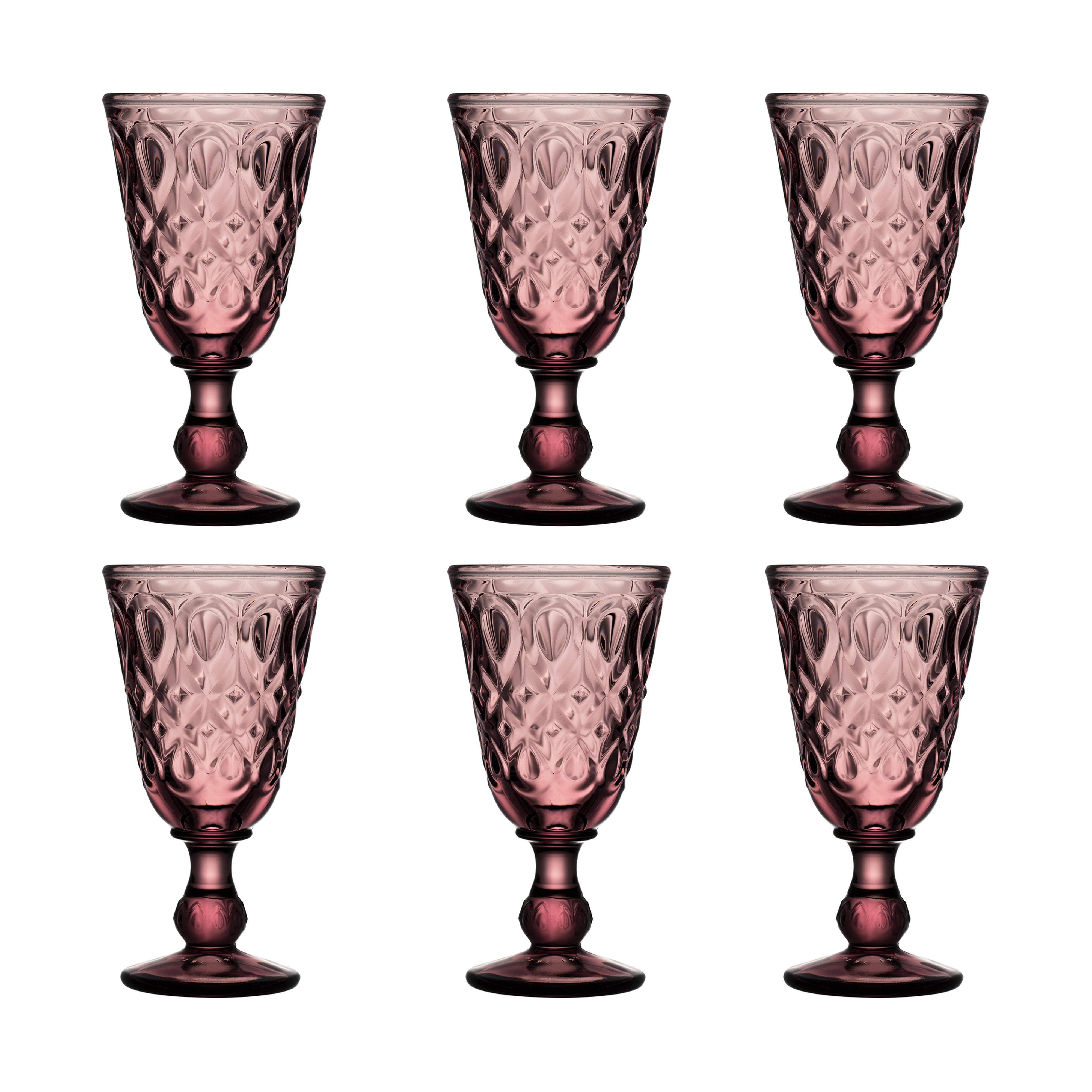 Verre à eau en verre améthyste - lot de 6 Lot de 6 verres à eau, lyonnais