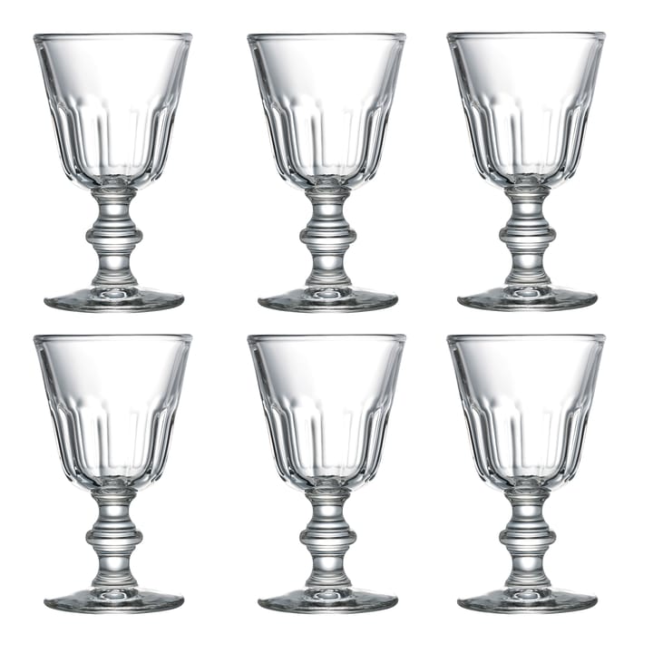 Verre sur pied Perigord petit 22 cl, lot de 6 - Transparent - La Rochère