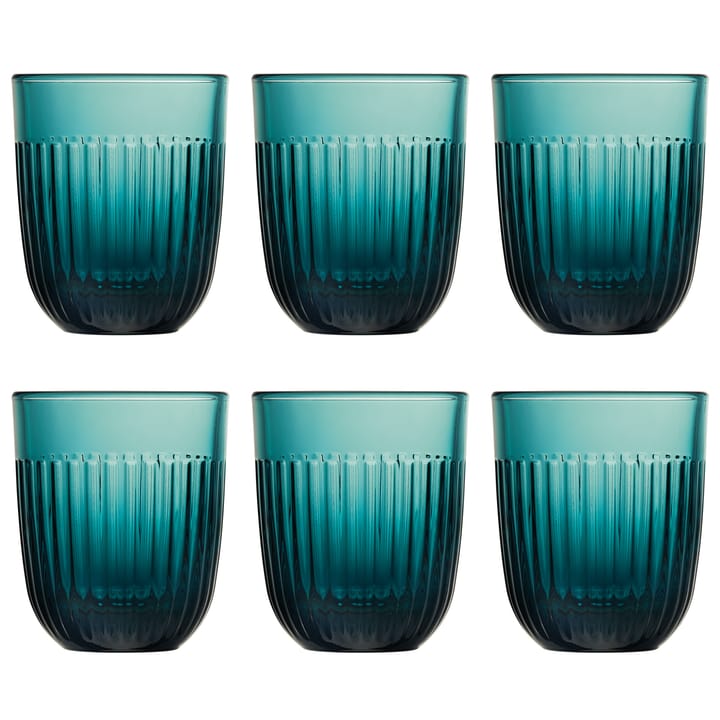 Verres à eau Ouessant 29 cl, lot de 6 - Bleu foncé - La Rochère