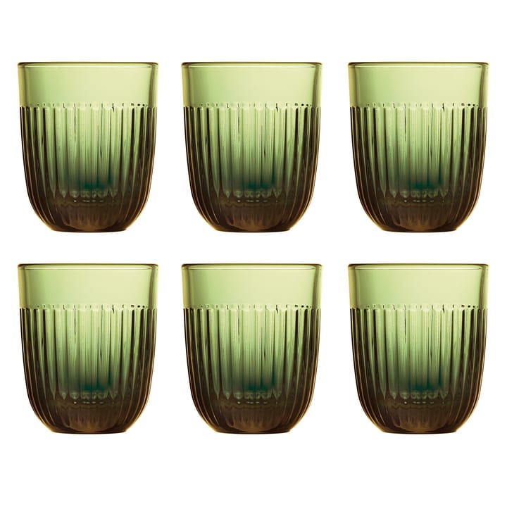 Verres à eau Ouessant 29 cl, lot de 6 - Vert olive - La Rochère