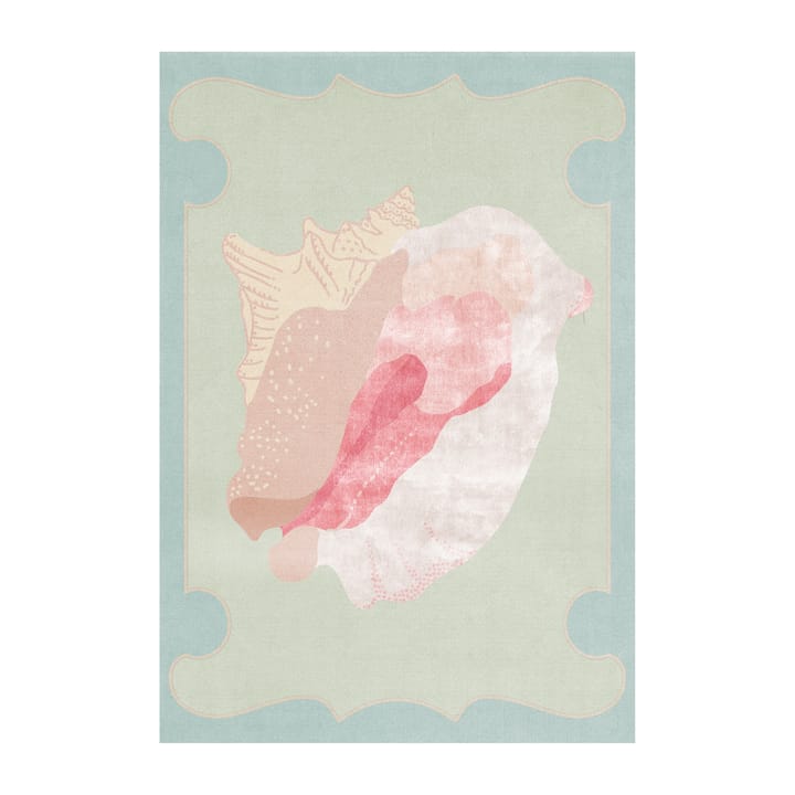 Tapis en laine à motif Shell - Blue, pink, 180x270 cm - Layered