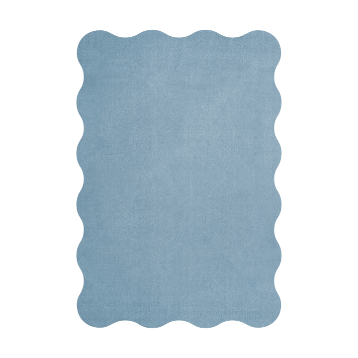 Tapis en laine Scallop 180x270 cm - Soft blue - Layered