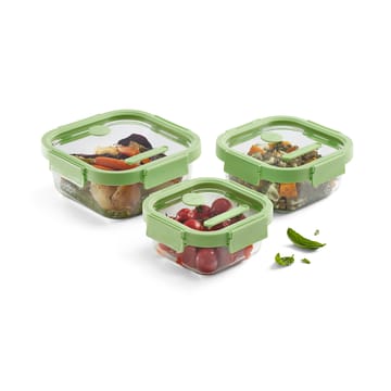 Boîte �à lunch carrée en verre Lékué 0,32 L - Vert - Lékué