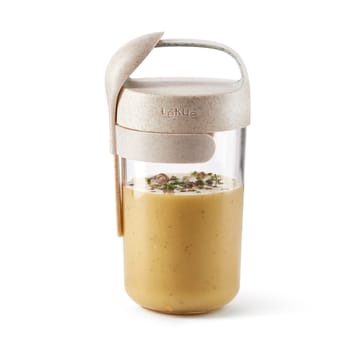 Boîte Lékué To Go organic avec cuillère beige - 0,4 L - Lékué