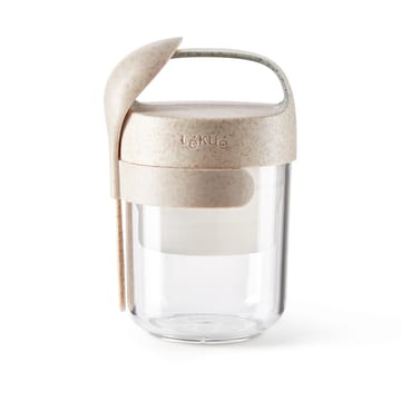 Boîte Lékué To Go organic avec cuillère beige - 0,6 L - Lékué