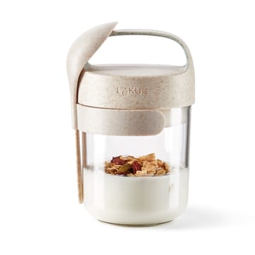 Boîte Lékué To Go organic avec cuillère beige - 0,6 L - Lékué