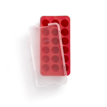 Moule à glaçons rond en silicone avec couvercle Lékué - Rouge - Lékué