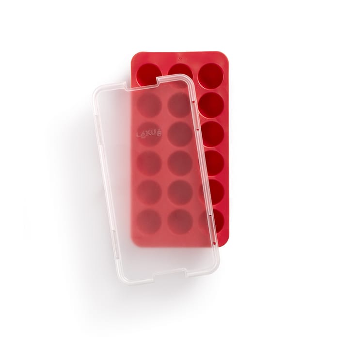 Moule à glaçons rond en silicone avec couvercle Lékué, Rouge Lékué