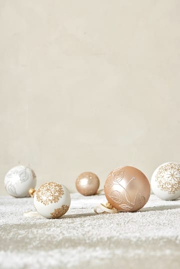 Boule de Noël Cadelia Ø6 cm - Rose, flocon de neige - Lene Bjerre