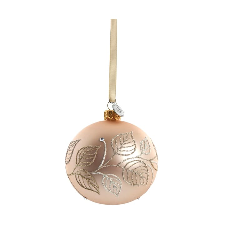 Boule de Noël Cadelia Ø8 cm - Rose, feuille - Lene Bjerre