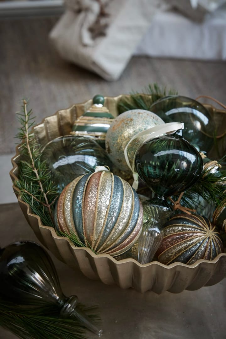 Boule de Noël Clearena Ø10 cm - Dusty green-gold - Lene Bjerre