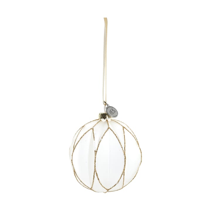 Boule de Noël Navina Ø8 cm - White-Light gold - Lene Bjerre