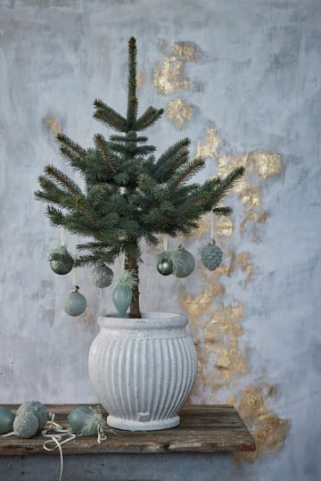 Boule de Noël Norille Ø11 cm - Dusty green, filet - Lene Bjerre