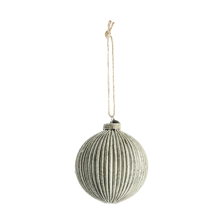 Boule de Noël Norille Ø11 cm - Gris foncé, nervuré - Lene Bjerre