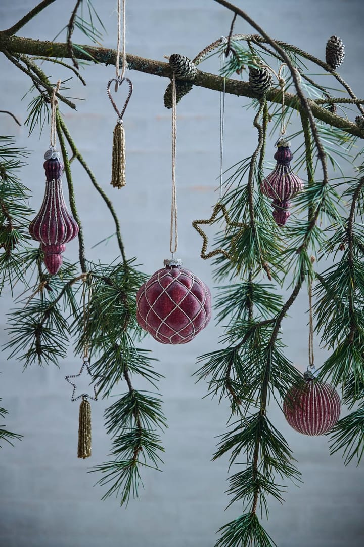 Boule de Noël Norille Ø11 cm - Pomegranate, nervuré - Lene Bjerre