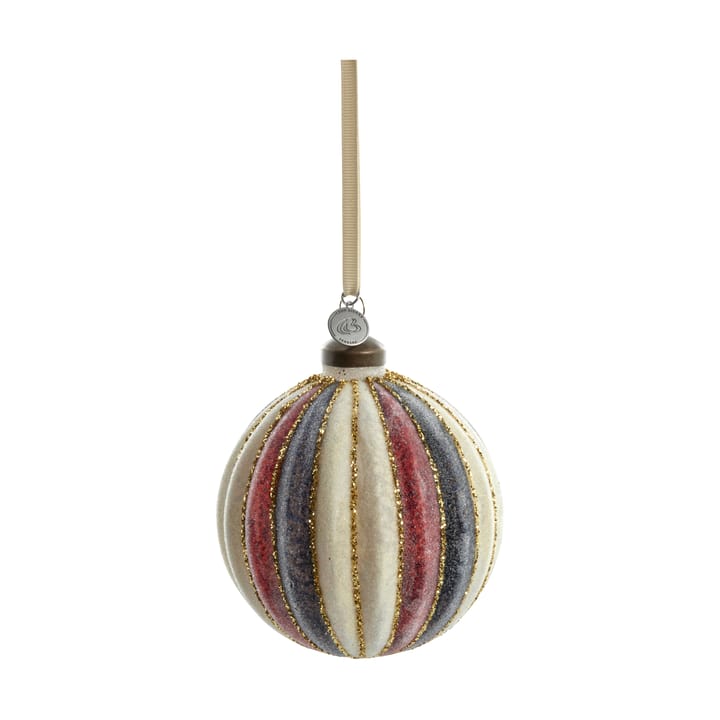 Boule de Noël Noville Ø10 cm - White-dark grey-Pomegranate - Lene Bjerre