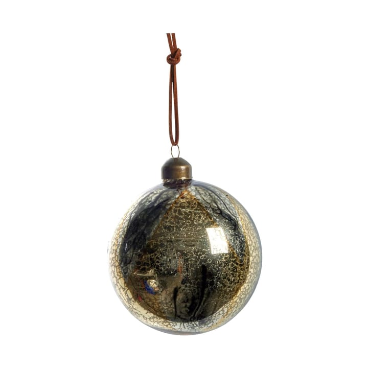 Boule de Noël ronde Nosille Ø10 cm, Argent-or Lene Bjerre