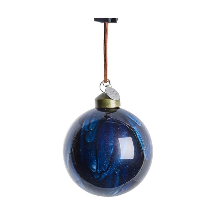 Boule de Noël ronde Nosille Ø8 cm - Bleu foncé - Lene Bjerre