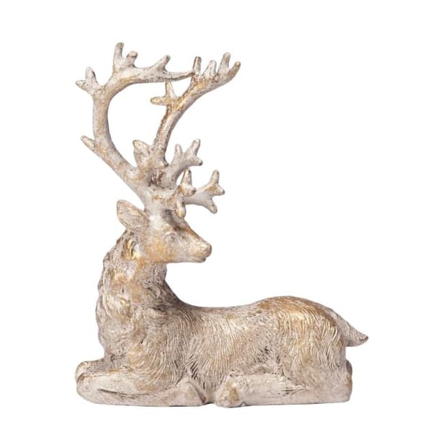 Cerf Serafina 10 cm - Or clair vieilli - Lene Bjerre