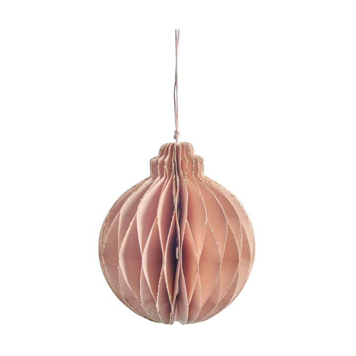 Suspension de Noël Pappia 12 cm - Rose, rond - Lene Bjerre