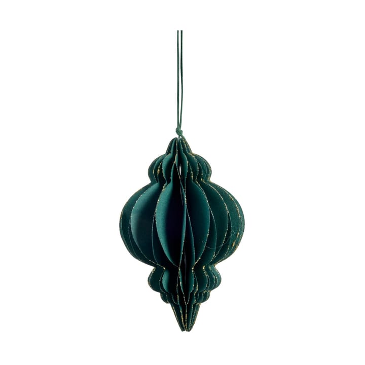 Suspension de Noël Pappia 12 cm - Vert foncé, ovale - Lene Bjerre