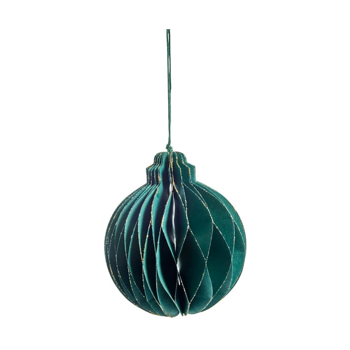 Suspension de Noël Pappia 12 cm - Vert foncé, rond - Lene Bjerre