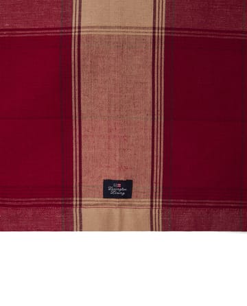 Chemin de table Checked linen-cotton 50x250 cm - Rouge-beige - Lexington