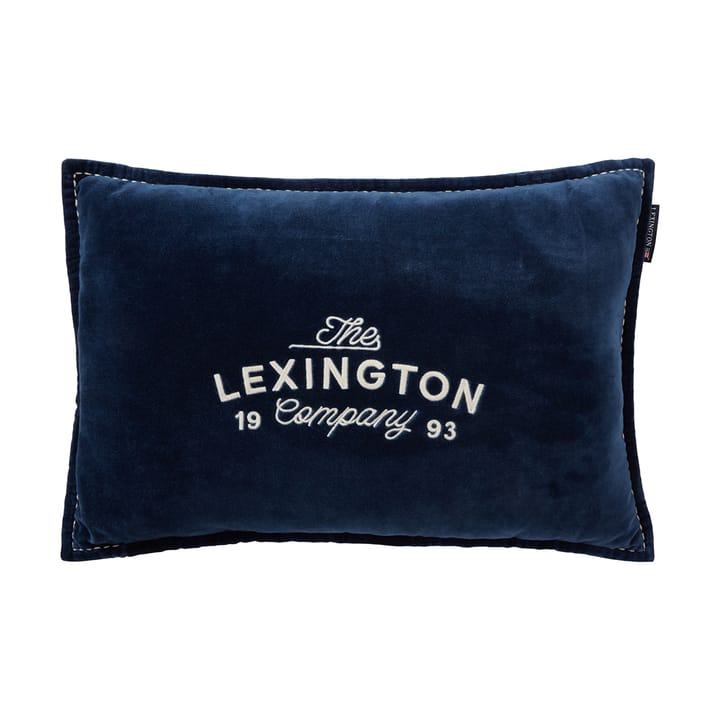 Coussin 1993 Logo Organic Cotton Velvet 40x60 cm - Denim blue - Lexington