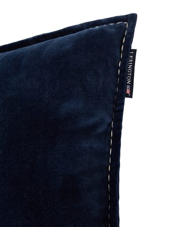 Coussin 1993 Logo Organic Cotton Velvet 40x60 cm - Denim blue - Lexington