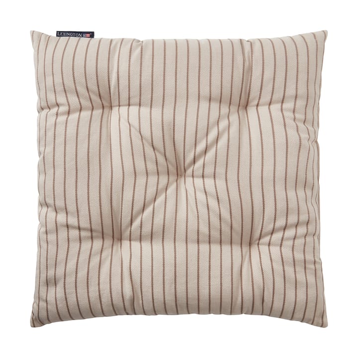 Coussin d'assise Striped Recycled Cotton 40x40 cm - Beige - Lexington