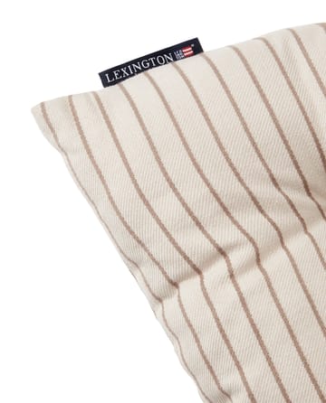 Coussin d'assise Striped Recycled Cotton 40x40 cm - Beige - Lexington