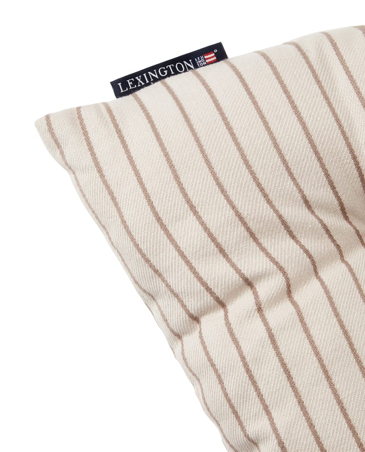 Coussin d'assise Striped Recycled Cotton 40x40 cm, Beige Lexington