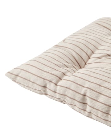 Coussin d'assise Striped Recycled Cotton 40x40 cm - Beige - Lexington