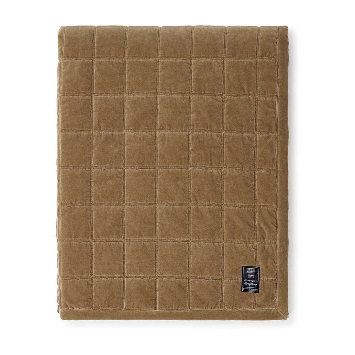 Lexington Couvre-lit Cotton Velvet quilted 160x240 cm Walnut