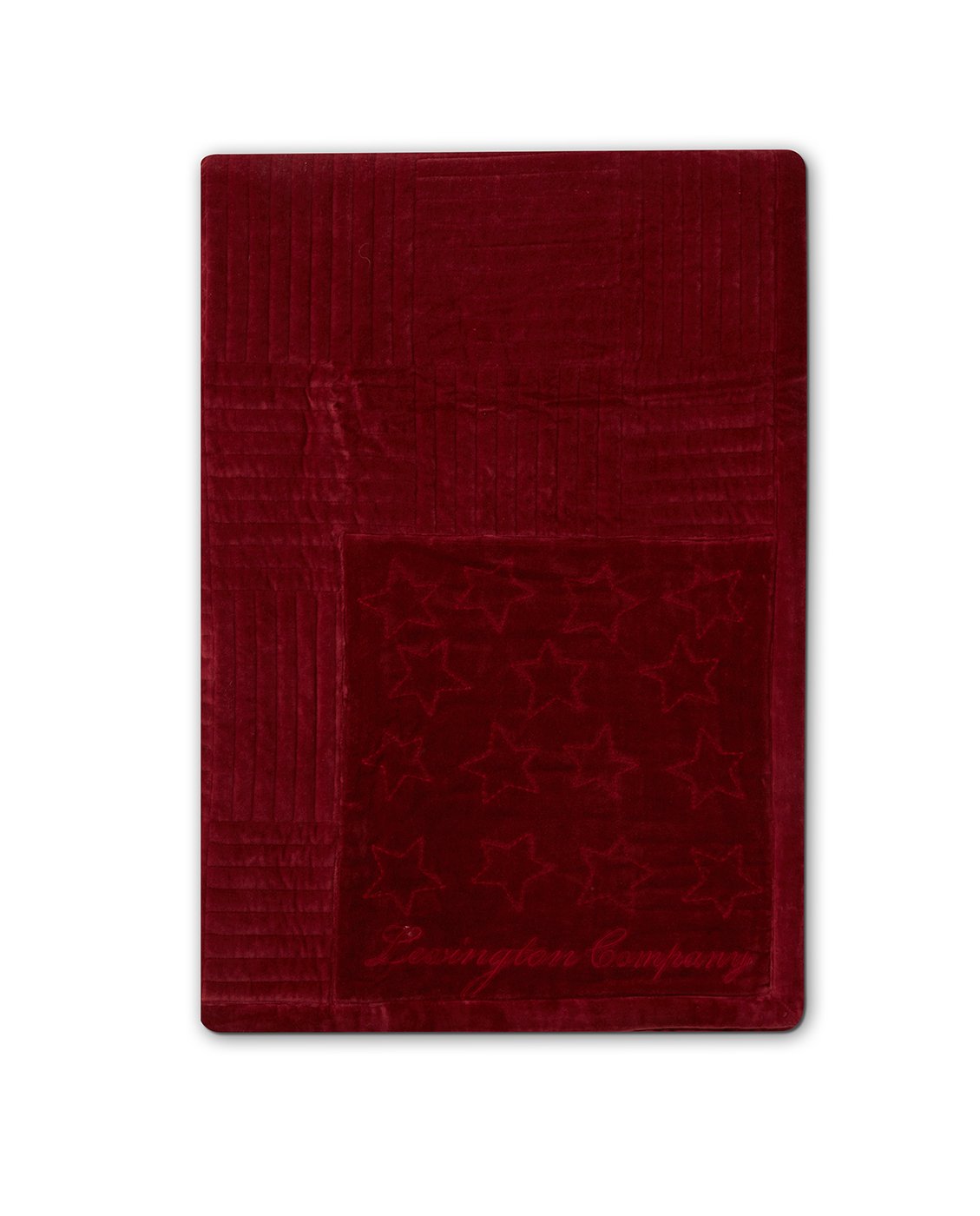 Lexington Couvre-lit Quilted Cotton Velvet Star 160x240 cm Rouge