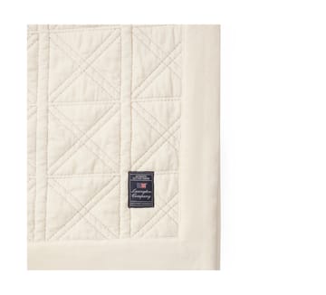 Couvre-lit Quilted organic cotton velvet 160x240 cm - Blanc - Lexington