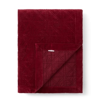 Couvre-lit Quilted organic cotton velvet 160x240 cm - Rouge - Lexington