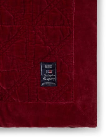 Couvre-lit Quilted organic cotton velvet 160x240 cm - Rouge - Lexington