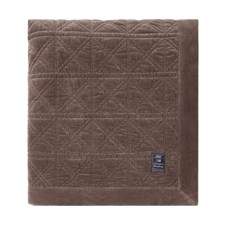 Couvre-lit Rattan Quilted Velvet 160x240 cm - Brown - Lexington