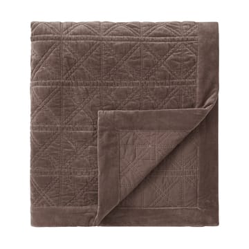 Couvre-lit Rattan Quilted Velvet 160x240 cm - Brown - Lexington