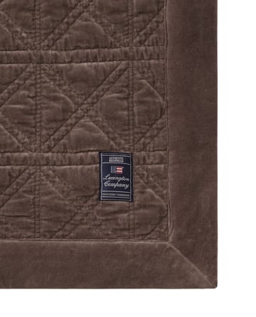 Couvre-lit Rattan Quilted Velvet 160x240 cm - Brown - Lexington