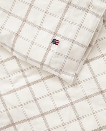 Ensemble de lit Checked Flannel 150x210 cm - White-brown - Lexington