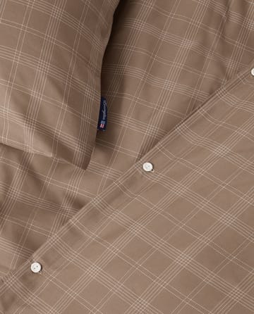 Ensemble de lit Checked Pin Point Oxford 150x210 cm - Brown - Lexington