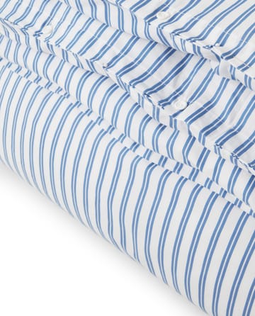 Housse de couette Striped Cotton Poplin 150x210 cm - Bleu - Lexington