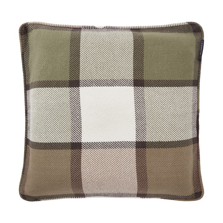 Housse de coussin Checked heavy twill 50x50 cm, Olive Lexington