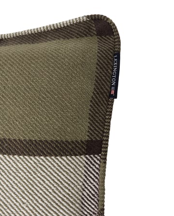 Housse de coussin Checked heavy twill 50x50 cm - Olive - Lexington