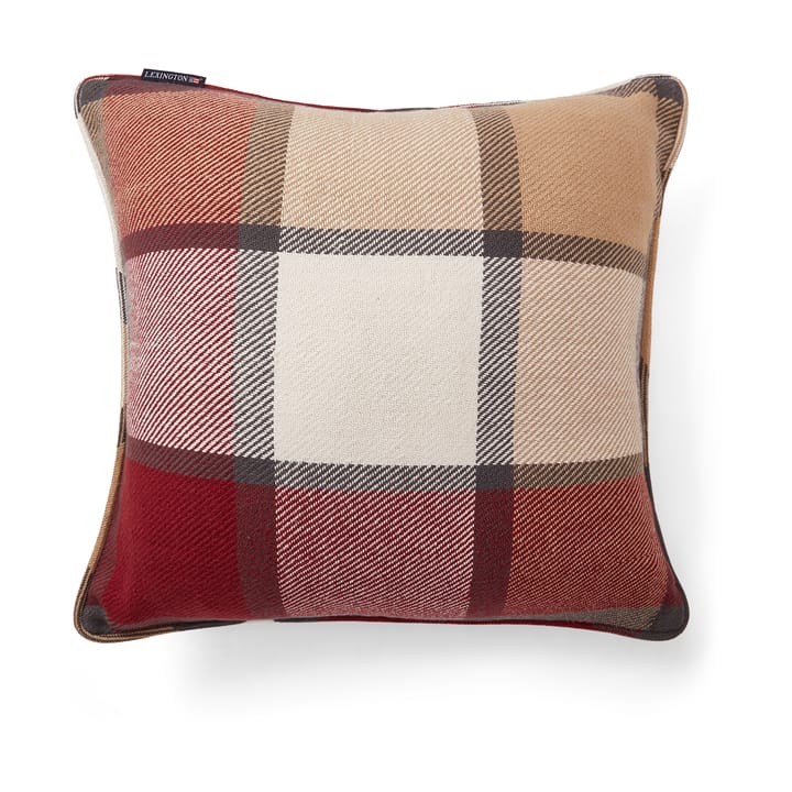 Housse de coussin Checked heavy twill 50x50 cm - Rouge - Lexington