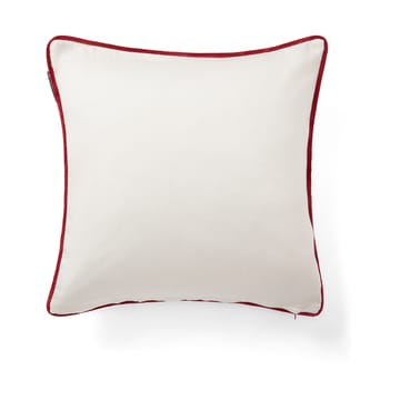 Housse de coussin Happy always 50x50 cm - Blanc-rouge - Lexington