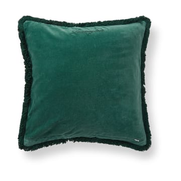 Housse de coussin Organic cotton velvet fringe 50x50 cm - Vert - Lexington