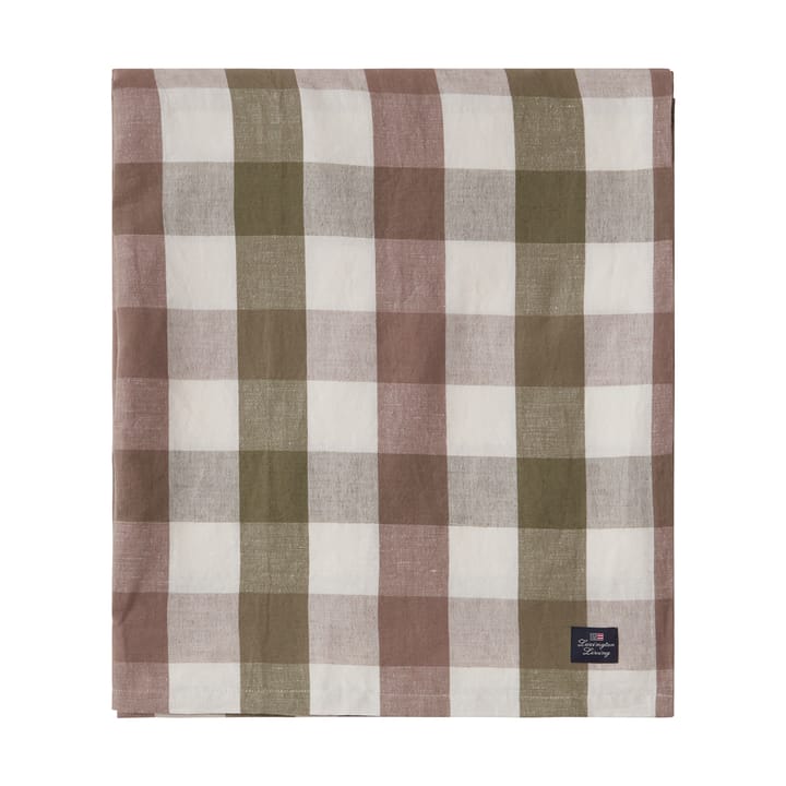 Nappe Checked Cotton Linen 150x250 cm - Olive - Lexington